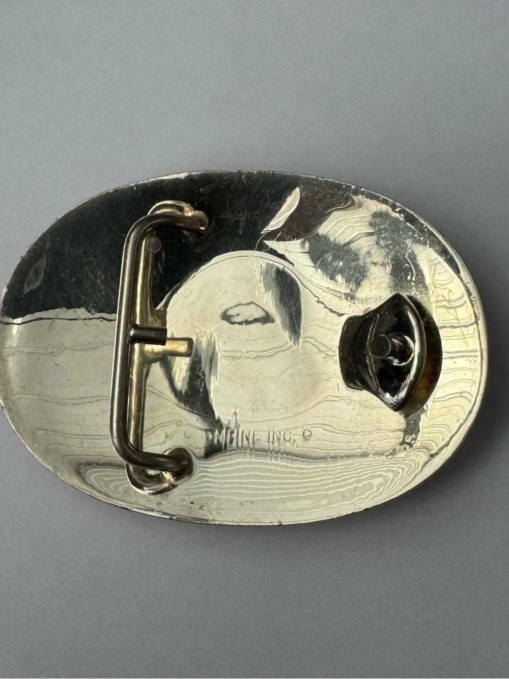 Vintage Eagle Crumrine Western Cowboy Biker Silver Plated Belt Buckle MINTY